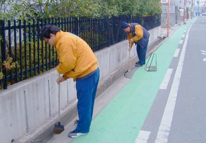 毎朝の地域掃除
